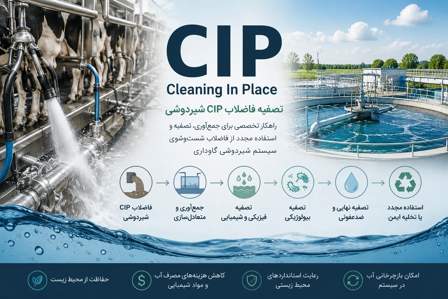 فاضلاب CIP شیردوشی